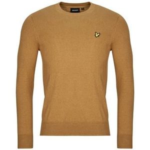 Lyle & Scott - Katoenen Merino Crew Neck Trui - Bruin
