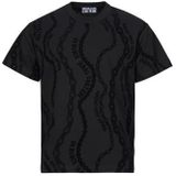 T-shirts - Zwart - Chain Print Short Sleeve Tee