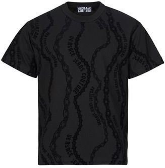 T-shirts - Zwart - Chain Print Short Sleeve Tee