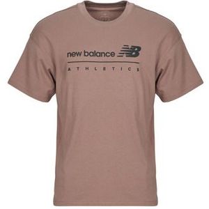 New Balance  LINEAR GRAPHIC T-SHIRT  Shirts  heren Bruin