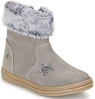 GIOSEPPO Aside - Bottines - Gris - Croûte de Cuir - Paillettes - Fourrure