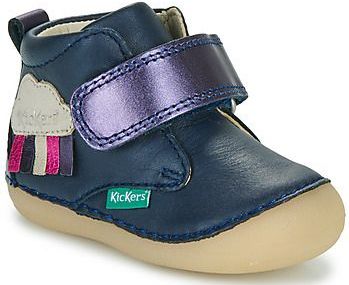 KICKERS - Sabio - Enkellaarsjes - Blauw - Leer