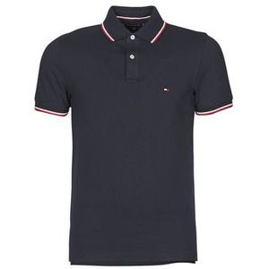 Tommy Hilfiger Slim Fit Polo van Biologisch Katoen Donkerblauw