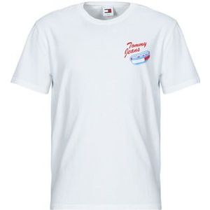 TOMMY JEANS - T-shirt - Wit - Katoen - Korte Mouwen