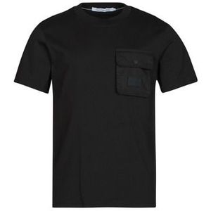Calvin Klein Jeans  MIX MEDIA POCKET TEE  Shirts  heren Zwart