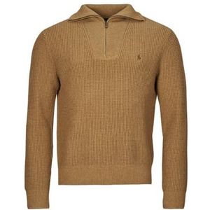 Polo Ralph Lauren  PULL 1/2 ZIP EN LAINE MELANGE  Truien  heren Bruin