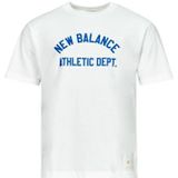 New Balance  ATHLETICS DEPT TEE  Shirts  heren Wit
