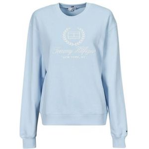 Tommy Hilfiger Dames REG VLAG SCRIPT CNK SWTSHRT Breezy Blauw XXS, Blauw, XXS