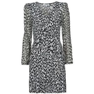 Morgan Semi-transparante Jurk met All Over Print Zwart/Wit