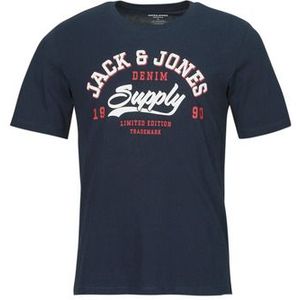 Jack &amp; Jones  JJELOGO TEE SS O-NECK 2 COL SS24 SN  Shirts  heren Marine
