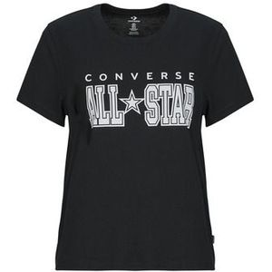 Converse  ALL STAR RETRO TEE  Shirts  dames Zwart
