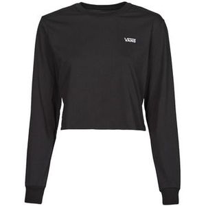 Vans  JUNIOR V LS CROP  Shirts  dames Zwart