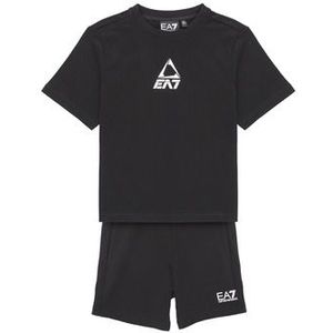 Emporio Armani EA7  TRAIN LOGO SERIES BOY KIT TEE-SHORTS FREE  Setjes kind Zwart