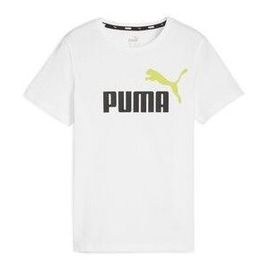 Puma  ESS+ 2 COL LOGO TEE B  Shirts  kind Wit