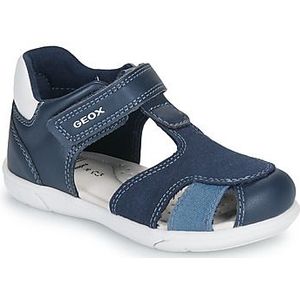 Geox B Sandalen voor jongens, babysandalen voor kinderen, Navy Wit, 18 EU