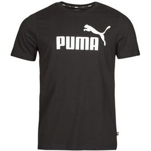 Puma  ESS LOGO TEE  Shirts  heren Zwart