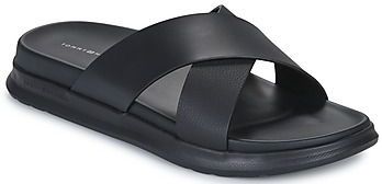 TOMMY HILFIGER - Density - Leren Cross-Over Muiltjes - Zwart - Leer