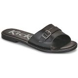Kickers - Kick Diwana Mules - Zwart - Leer