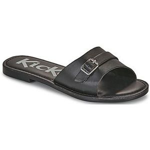 Kickers - Kick Diwana Mules - Zwart - Leer