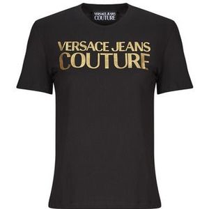 Versace Jeans Couture - Logo T-shirt - Zwart - Katoen - Korte Mouwen