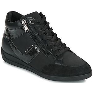 GEOX - Myria - Hoge Sneakers - Zwart - Leer