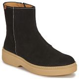 El Naturalista - 259011101005_001 - Leren Enkellaarsjes - Zwart - Plat - Ritssluiting