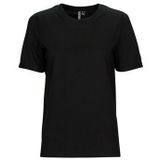 Pieces  PCRIA SS FOLD UP SOLID TEE  Shirts  dames Zwart