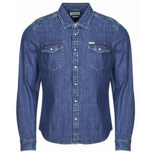 GUESS JEANS - Denim Overhemd - Blauw - Slim Fit - Lange Mouwen