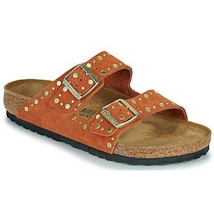 BIRKENSTOCK  Arizona Rivet LEVE Dark Rust  slippers  dames Bruin