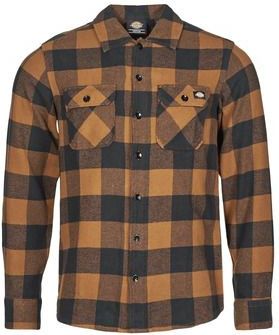 Dickies - New Sacramento - Overhemd - Bruin - 100% Katoen