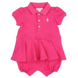 Polo Ralph Lauren  SS PEPLUM BU-ONE PIECE-SHORTALL  Jurken kind Roze