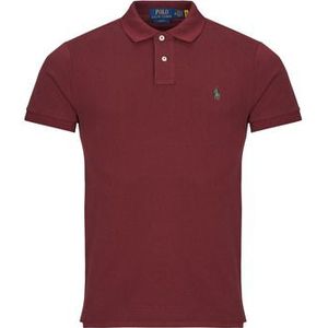 Polo Ralph Lauren - Shirt - Donkerrood - Katoen - Slanke Pasvorm