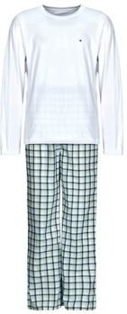 TOMMY HILFIGER - Lange Pyjama - Wit - Katoen - Met Print