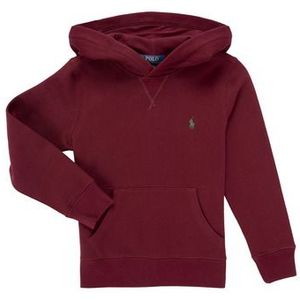 POLO RALPH LAUREN - Hoodie - Rood - Geruwd Molton Materiaal
