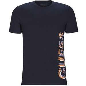 Guess SS CN GUESS VERTICAL LOGO TEE Shirts heren Marine