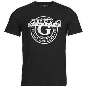 Guess  DOUBLE G CN SS TEE  Shirts  heren Zwart