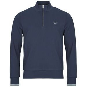 Fred Perry - Half Zip Sweatshirt - Donker Airforce - Katoen