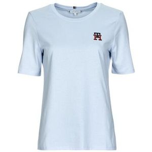 Tommy Hilfiger  REG MONOGRAM EMB C-NK SS  Shirts  dames Blauw