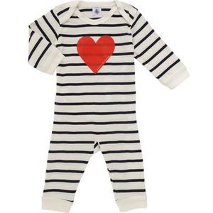 Petit Bateau - Katoenen Pyjama - Wit - Katoen