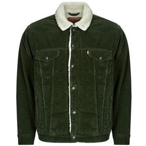 Levi's - Trucker Jacket Relaxed Fit - Corduroy Jas - Nachtgroen - Gevoerd met Fleece