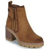 Refresh - 17303101-CAMEL - Enkellaarsjes - Bruin - Casual - Ritssluiting