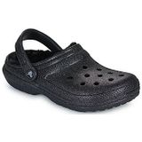 Crocs - Classic Fuzz Lined Glitter - Klompen - Zwart