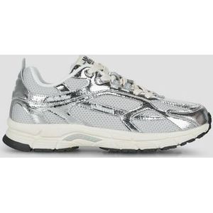 Mercer Amsterdam - The Re-Run Cracked - Lage Sneakers - Zilver