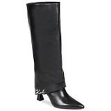 Karl Lagerfeld - DEBUTANTE Fold Down Hi Leg Boot - Laarzen - Zwart