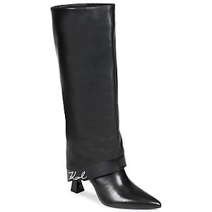 Karl Lagerfeld - DEBUTANTE Fold Down Hi Leg Boot - Laarzen - Zwart