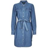 Pieces  PCOSALINA LS MIDI DNM MB DRESS  Jurken dames Blauw