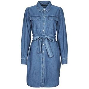 Pieces  PCOSALINA LS MIDI DNM MB DRESS  Jurken dames Blauw