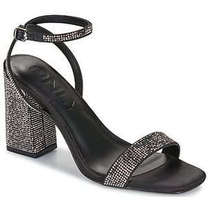 Only - Glitter High Heel Sandalen - Zwart - Harszool