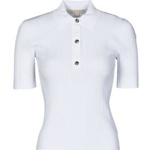 MICHAEL Michael Kors  BUTTON POLO SWEATER  Shirts  dames Wit