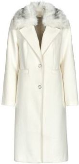 Guess - Karole FUR Collar Coat W5Bl 19 W2642 - Mantel - Wit
